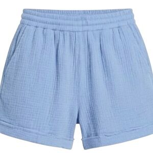 Light Blue Cotton Shorts